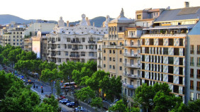 Pasaeo de Gracia in Barcelona, Spanien